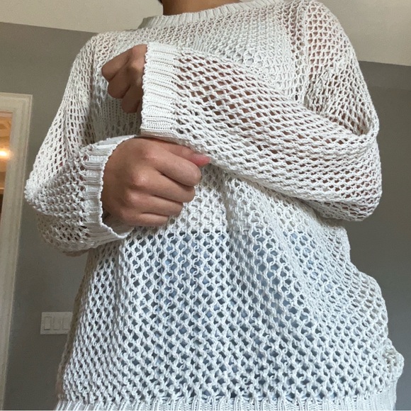 Star pattern crochet hollow sweater - Picture 2 of 8